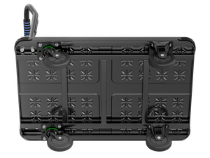 चार पहिया परिवहन गाड़ी, 300 किलोग्राम क्षमता फोल्डिंग हैंड ट्रक, गोदाम के उपयोग के लिए भारी शुल्क पोर्टेबल प्लेटफॉर्म कार्ट - Product Image 4