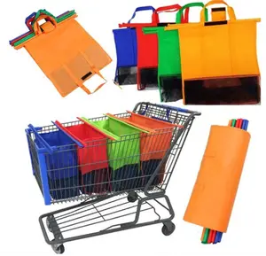 नई ताजा गैर बुना trolly शॉपिंग बैग सुपरमार्केट शॉपिंग कार्ट बैग