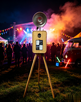 Photomaton en bois multifonctionnel de haute qualité, portable, en chêne 12.9, avec support d'impression instantanée