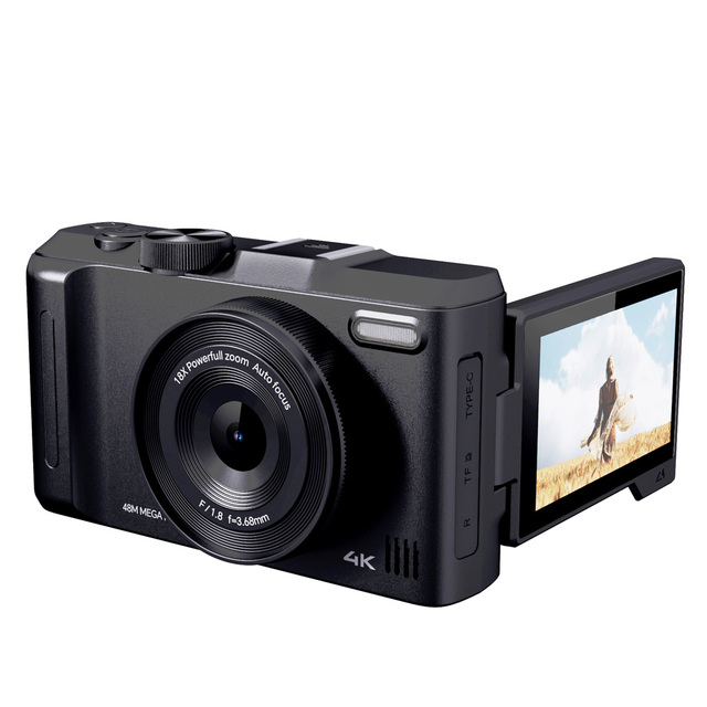 Hot Sale 3 Inch Flip Screen Camera 48MP 4K Vlogging Camera with 2000mAh Battery and 18X Zoom
