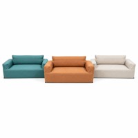 Canapé gonflable pliable double, canapé paresseux automatique d'extérieur avec pompe intégrée et housse en tissu amovible en tissu Oxford