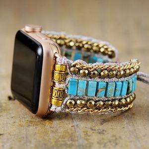 <span class=keywords><strong>Bracelet</strong></span> Sport Boho Bijoux pour femme avec bracelets de montre en pierres précieuses naturelles pour <span class=keywords><strong>Apple</strong></span> Series 7 6 8 sur Alibaba - Product Image 4