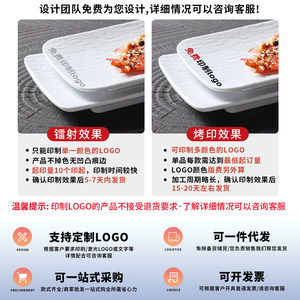 Xiangyuan <b>melamine</b> tableware rectangular restaurant <b>plates</b>, suitable for Japanese sushi, sashimi plating, barbecue, fried - Product Image 4