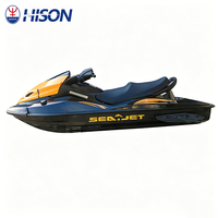Jet ski léger et portable à 4 temps en fibre de verre avec 3 sièges pour le surf et les sports de loisirs en plein air multi-usages