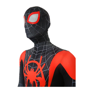 Çoklu renk yenilik ve özel kullanım çocuk süper kahraman takım örümcek adam Miles Morales kostüm karnaval için başlık ile - Product Image 4