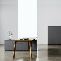 Yüksek Kaliteli Modern OEM ODM Yönetici L Şeklinde MDF Yönetici Masası Dayanıklı Elektrikli Çalışma İstasyonu Ofis Mobilyası