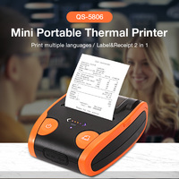 Printer Resi Bluetooth Portabel QS-5806 58mm, Printer Label Stiker Mini Thermal Genggam, Produk Laris Tersedia