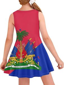 Vestidos de Verano <span class=keywords><strong>Casuales</strong></span> de Diseño Personalizado para Niñas, Vestido de Playa con Cuello Redondo, Tallas Grandes 3-16 Años, Falda para Bebés y Niñas Pequeñas - Product Image 5