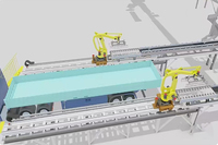 Système de chargement de camion entièrement automatique Chargement de conteneur Robot chargeur de sac de camion