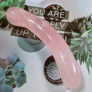 Massaggiatore della bacchetta del sesso del quarzo chiaro lucidato naturale caldo di vendita per l'esercizio del sesso delle donne - Product Image 4