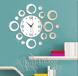 Anelli di moda cerchi adesivo <span class=keywords><strong>per</strong></span> orologio da parete con <span class=keywords><strong>specchio</strong></span> acrilico - Product Image 2