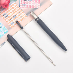 Stylo bille en métal personnalisé avec logo, pointe de 1,0 mm, encre bleue/noire non effaçable, pour cadeaux promotionnels, usage professionnel et scolaire - Product Image 5