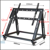 Meuble TV Grand Format Effet Or avec Rangement et Support pour Téléviseurs de 32 à 65 Pouces 75: Meuble TV sur Pied en Noyer avec Table Basse