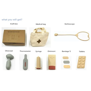 Mainan Dokter untuk anak-anak, CPC udah 9 buah mainan edukasi dengan tas penyimpanan medis dan permainan peran stetoskop - Product Image 5