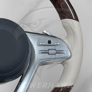 عجلة قيادة فاخرة من الخشب والجلد الكربوني لسيارات مرسيدس بنز W204 W205 W213 W222 CLA CLS GLA GLC GLS AMG، إكسسوارات معدلة - Product Image 4