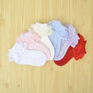 Custom <strong>Cute</strong> Frilly Newborn Dress Cotton Lace Ruffle <strong>Fluffy</strong> Mesh Gauze Princess Sweet Lace Frilly Ruffle <strong>Socks</strong> for Girls - Product Image 2