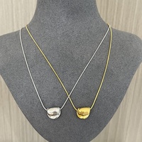 Collier pendentif en argent 925, simple et polyvalent, accessoire de mode quotidien adapté aux hommes et aux femmes
