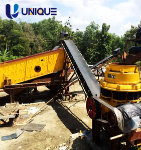 UNIQUEMAC 100TPH Usine de concassage stationnaire de roches dures, ensemble complet d'usine de concassage et de criblage de pierres de rivière à vendre - Product Image 1