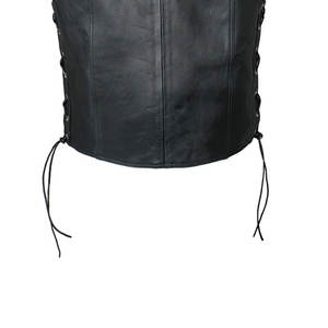 Gilet de moto en cuir véritable fait main sur mesure, respirant, grande taille, sans manches, pour homme, meilleur design - Product Image 6