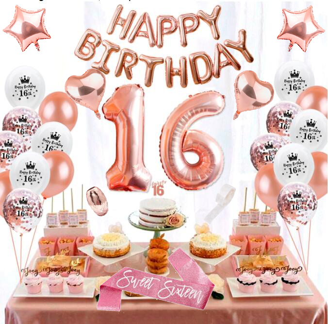 16歳の誕生日パーティーの装飾ハートケーキトッパー誕生日 16歳の誕生日パーティーの装飾ハートケーキトッパー誕生日