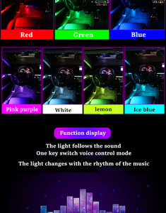 Yosovlamp, luces LED RGB ambientales para salpicadero automotriz, luces decorativas que cambian de Color de uno a diez para Golf y Versa <span class=keywords><strong>Interior</strong></span> - Product Image 5