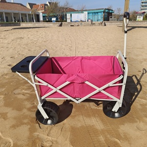 Carretilla de Mano Plegable de 4 Ruedas para Jardín y Viajes, con Capacidad de Carga de 70 kg, Rueda para Playa y Escritorio - Product Image 4