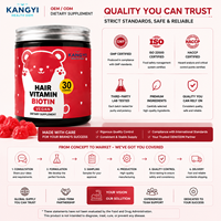 Gummies de Biotine 5000mcg Véganes – Complément Vitaminique pour Cheveux Sans Gélatine – Soutien Beauté – Certifié GMP – OEM ODM Marque Privée