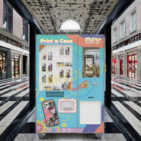 Máquina Expendedora de Impresión de Carcasas de Teléfono DIY, Quiosco de Autoservicio 24h Sin Supervisión con Control Remoto en la Nube para Centros Comerciales y Estaciones