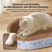 Lit-grattoir pour chat en carton ondulé, planche à gratter intégrée, lit pour chat adulte