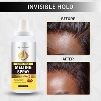 HENMEILI Échantillon Gratuit Spray Adhésif Naturel à Base de Plantes pour Perruques et Extensions Capillaires, Fixation Extra Forte, Effet Fondant pour Dentelle