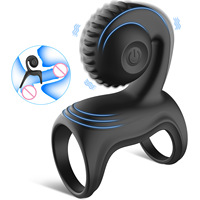 ASDOLL Silikon Mini Penisring Sexspielzeug mit Vibrierender Zunge Klitoris-Stimulator Wasserdicht IPX6 Sicher für Paare & Männer