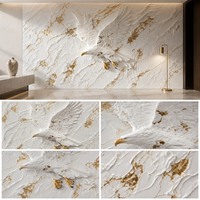 Panneau mural en PVC marbré écologique avec revêtement UV, design moderne, imperméable, léger, haute brillance, usage commercial