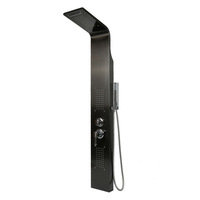 Panneau de douche salle de bain multifonction douche robinet d'eau chaude et froide ensemble de douche usine vente en gros 304 acier inoxydable laiton