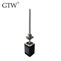 Moteur pas à pas hybride à vis à billes linéaire Nema 11 DC 24V, diamètre d'arbre 6mm, couple 0.08Nm, 2 phases GTW G0606