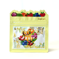 Sachet refermable personnalisé en plastique alimentaire de 200g avec fenêtre transparente, idéal pour biscuits et bonbons