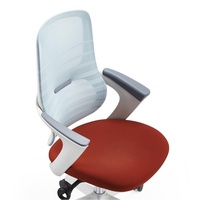 Chaise de bureau ergonomique JOHOOFURNITURE avec base cantilever, cadre blanc, fabriquée en Chine, idéale pour les salles de conférence