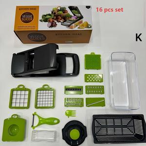 Picador de Verduras <span class=keywords><strong>Manual</strong></span> 14/16 en 1, Cortador de Alimentos, Rebanador de Verduras, Picador de <span class=keywords><strong>Cebolla</strong></span> - Product Image 2