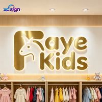 Enseigne publicitaire/de décoration murale en acier inoxydable avec logo personnalisé rétroéclairé 3D, LED IP65, transformateur, prise murale, pour boutiques, mariages, bâtiments