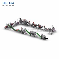 Ligne de lavage automatique pour le recyclage des bouteilles PET avec ouvre-balle, décolleuse d'étiquettes, déshydrateur, moteur, boîte de vitesses et roulement