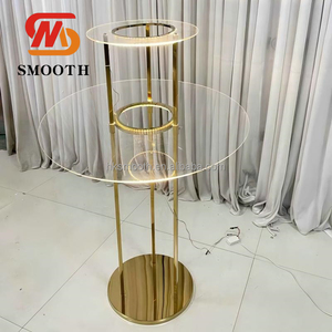 Centros de Mesa de Boda con Diseño Nuevo y Elegante, Decoraciones con Luces LED, Soporte de Flores Dorado, Centro de Mesa con Luz - Product Image 2