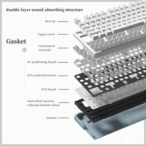 Chuyên Nghiệp Gamer Có Dây Bàn Phím Cơ Khí Tùy Chỉnh RGB Ánh Sáng Pbt Keycap Hot Cắm Gasket Cấu Trúc Trò Chơi Bàn Phím - Product Image 4