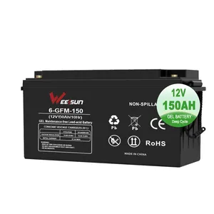 Gel 12 v100ah 12 v120ah 12v 150ah 12 v200ah 12 v300ah ups batteria di accumulo di energia solare prezzo