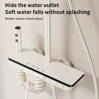 Panneau de douche mural multifonctionnel à affichage numérique avec robinet céramique à température constante pour ensemble de douche de salle de bain