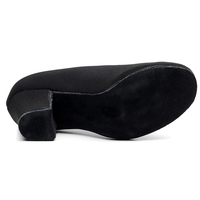 Chaussures de danse élégantes pour femmes (ballroom/latin) - Talons hauts professionnels en tissu Oxford avec semelles extérieures confortables en cuir véritable