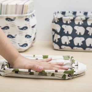 Mini Cesta Organizadora de Algodón y Lino, Pequeña Caja de Almacenamiento Fresca para Escritorio, Cesta de Tela para Almacenamiento en el Hogar con Asa - Product Image 2