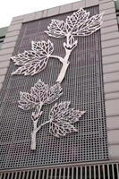 Panneaux creux sculptés en alliage d'aluminium à motif papillon 3D, décoration murale extérieure moderne pour villa, écologique