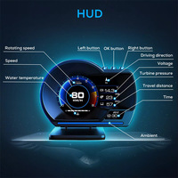 Upsztec Affichage tête haute intelligent OBD LCD haute définition Indicateur de pente du tableau de bord Détecteur de code d'erreur de voiture