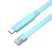 Cable de Consola USB-C a RJ45 de 1.8M con Núcleo de Cobre y Revestimiento de PVC FTDI para Depuración de Redes de Routers y Switches