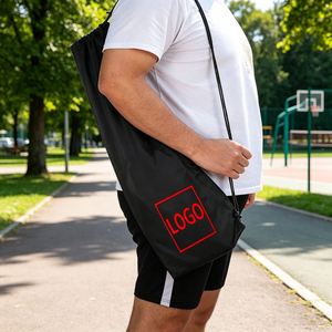 Pochette à cordon personnalisable avec logo pour raquettes, en velours doux, pour le rangement des raquettes de tennis et de badminton, durable et résistante à la saleté - Product Image 1