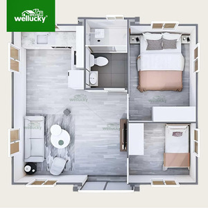 Foldable Mobile House Prefabricated Cabin Easy Assembly Portable <b>Unit</b> for Worker <b>Camp</b> School Dormitory and Rural Housing - Product Image 5